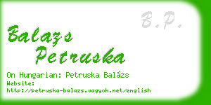 balazs petruska business card